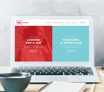 Web design & development Hire me mockup ideas|Custom template|Red & Turquoise blue|Browser|recruitment|Website solutions