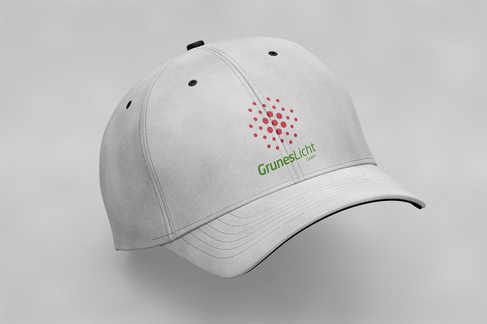 Logo Design Mockup Idea| Typography| Red dots| White hats| Personalized Solutions| Online Company| UAE| Get Solutions